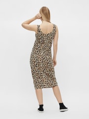 Mamalicious Black Printed And Plain Jersey Midi Dresses 2 Pack - Image 3 of 5