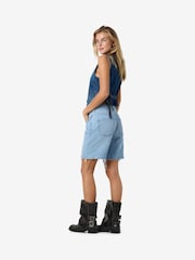 NOISY MAY Blue Chrome Loose Bermuda 100% Cotton Shorts - Image 2 of 5