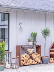 Ivyline Rust Garden X Shape Log Storage - Image 1 of 4