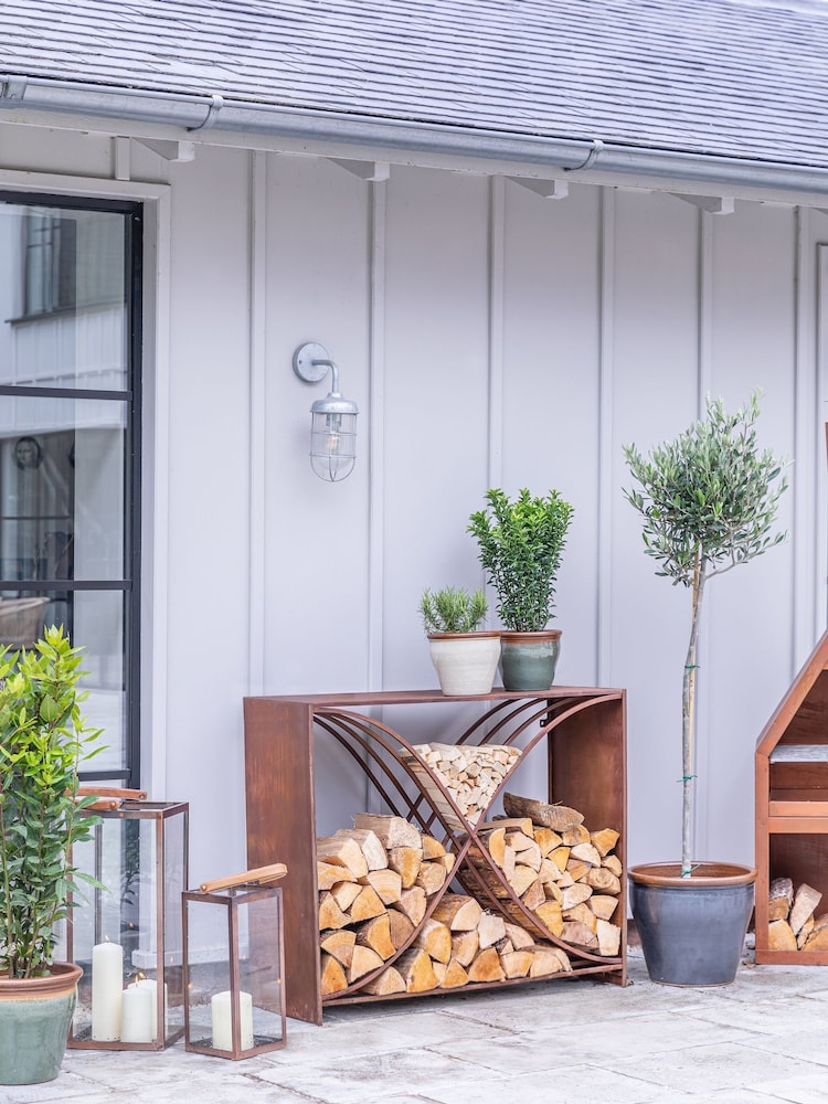 Ivyline Rust Garden X Shape Log Storage - Image 1 of 4