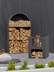 Ivyline Zinc Archway Sculptural Garden Log Storage - Image 1 of 4