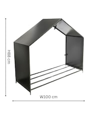 Ivyline Zinc Garden House Log Storage - Image 4 of 4