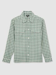 Multicolor verde - Reiss Ribona Woven Check Twin Pocket Overshirt - Imagen 2 de 7