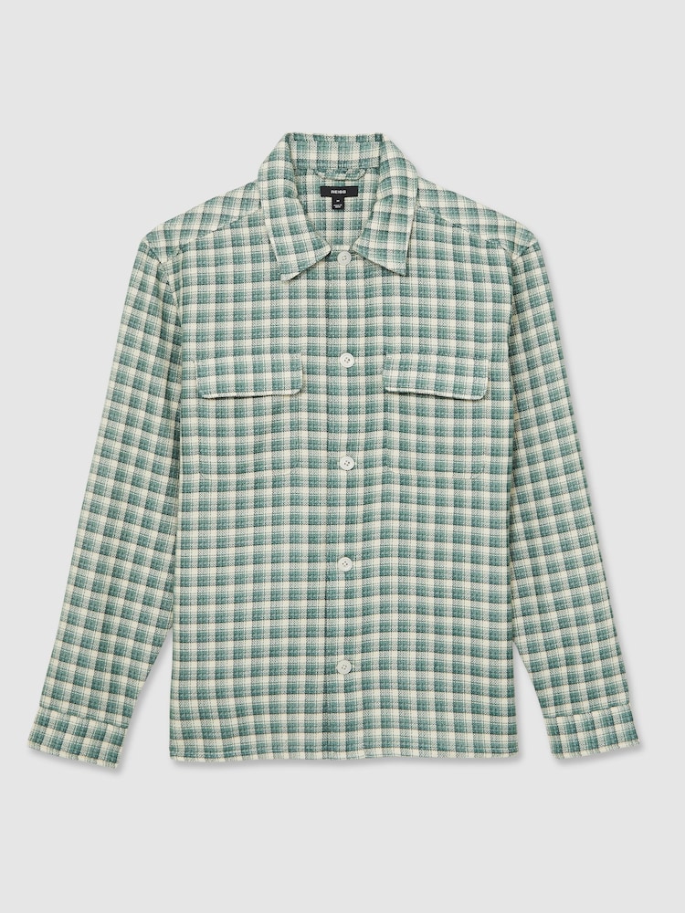 Multicolor verde - Reiss Ribona Woven Check Twin Pocket Overshirt - Imagen 2 de 7