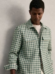 Multicolor verde - Reiss Ribona Woven Check Twin Pocket Overshirt - Imagen 6 de 7