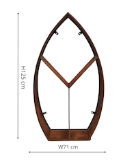 Ivyline Natural Rust Leaf Arch Sculptural Garden Log Storage - Image 4 of 4