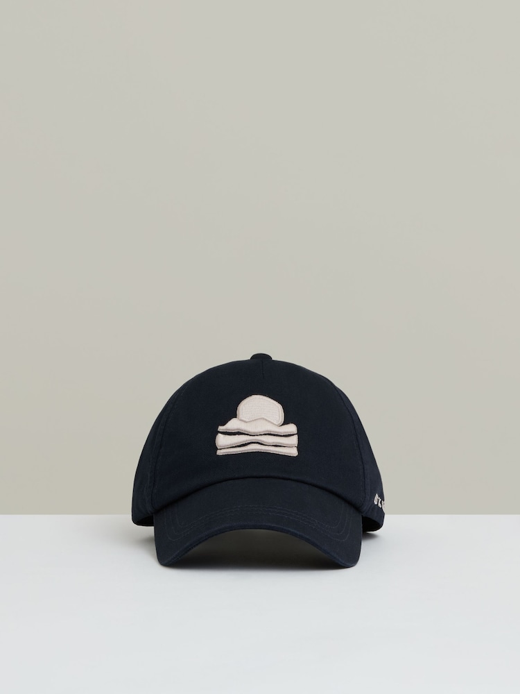 Reiss Navy Brava Cap Reiss | Ché Sunset-Embroidered Cap - Image 1 of 5