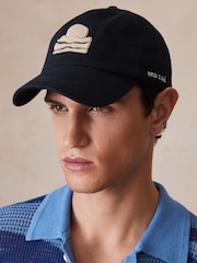 Reiss Navy Brava Cap Reiss | Ché Sunset-Embroidered Cap - Image 2 of 5