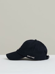 Reiss Navy Brava Cap Reiss | Ché Sunset-Embroidered Cap - Image 3 of 5