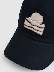 Reiss Navy Brava Cap Reiss | Ché Sunset-Embroidered Cap - Image 5 of 5
