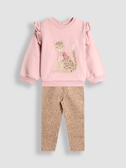 Jojo Maman Bébé Brown Sweatshirt And Leggings Set - Image 1 of 6
