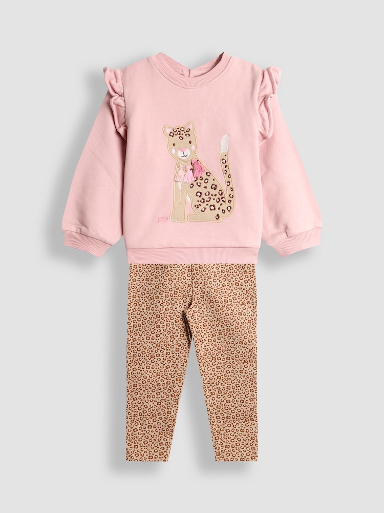 Jojo Maman Bébé Brown Sweatshirt And Leggings Set - Image 1 of 6