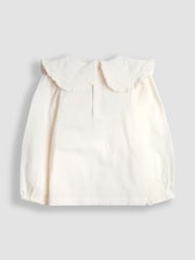 JoJo Maman Bébé Pink Embroidered Cord Pinafore Dress & Blouse Set - Image 5 of 6