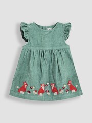 JoJo Maman Bébé Green Appliqué Cord Dress and Top Set - Image 2 of 5