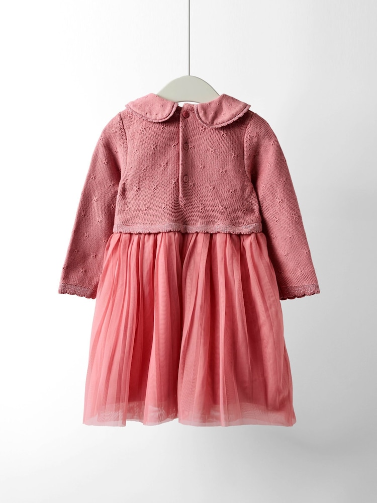JoJo Maman Bébé Pink Christmas Knitted Combo dress - Image 5 of 5 JoJo Maman Bébé Pink Christmas Knitted Combo dress - Image 5 of 5