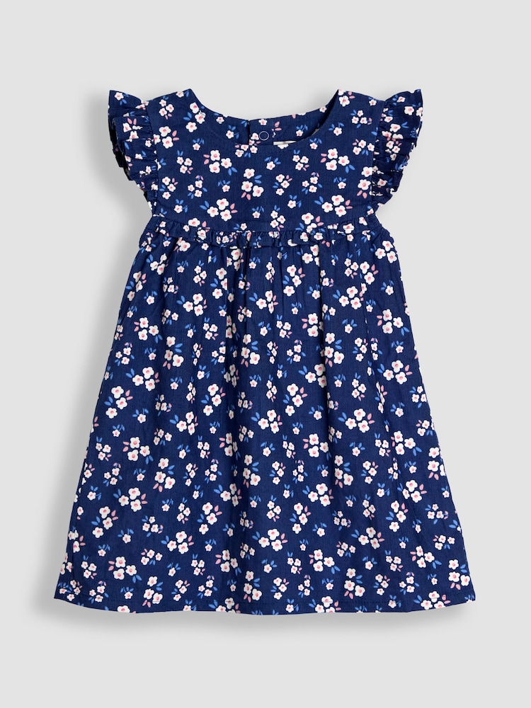 JoJo Maman Bébé Navy Floral Cord Dress & Body Set - Image 2 of 6 JoJo Maman Bébé Navy Floral Cord Dress & Body Set - Image 2 of 6
