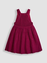 JoJo Maman Bébé Purple Raspberry Knitted Dress & Embroidered Blouse Set - Image 3 of 6