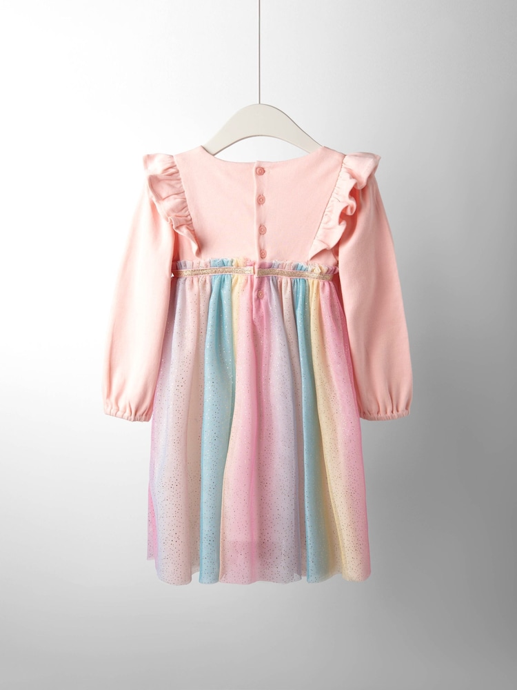 JoJo Maman Bébé Purple Unicorn Appliqué Tulle Party Dress - Image 5 of 5