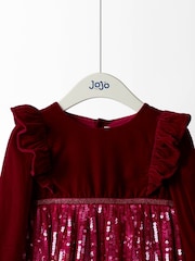 JoJo Maman Bébé Rainbow Berry Sequin Party Dress - Image 2 of 5