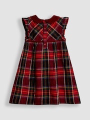 JoJo Maman Bébé Red Tartan Baby Dress & Body Set - Image 5 of 6
