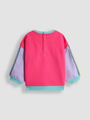 JoJo Maman Bébé Fucshia Dino Sweatshirt & Joggers Set - Image 3 of 7