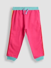 JoJo Maman Bébé Fucshia Dino Sweatshirt & Joggers Set - Image 4 of 7