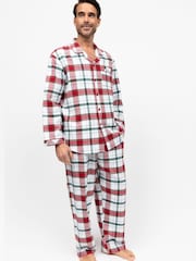 Cyberjammies Mens Check Long Sleeve 100% Cotton Pyjamas Set - Bild 2 von 4