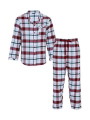 Cyberjammies Mens Check Long Sleeve 100% Cotton Pyjamas Set - Bild 4 von 4