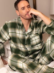 Cyberjammies Mens 100% Cotton Check Long Sleeve Pyjamas Set - Bild 1 von 4