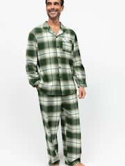 Cyberjammies Mens 100% Cotton Check Long Sleeve Pyjamas Set - Bild 2 von 4