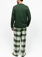 Cyberjammies Check Pyjama Bottoms and Solid Jersey T-Shirt - Bild 3 von 4