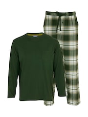 Cyberjammies Check Pyjama Bottoms and Solid Jersey T-Shirt - Bild 4 von 4