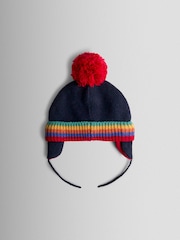 JoJo Maman Bébé Navy Rocket Embroidered Hat - Image 3 of 3