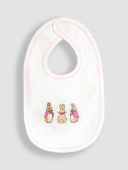 JoJo Maman Bébé Cream Flopsy 3-Pack Bibs - Image 2 of 9