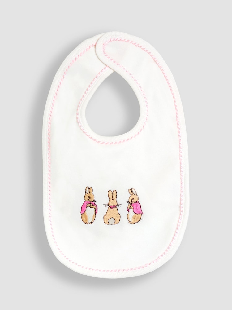 JoJo Maman Bébé Cream Flopsy 3-Pack Bibs - Image 2 of 9