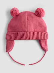 JoJo Maman Bébé Pink Mouse Appliqué Hat - Image 2 of 3