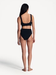 Hunza G Black Nadine Hoop Crinkle Bikini Set - Image 2 of 5