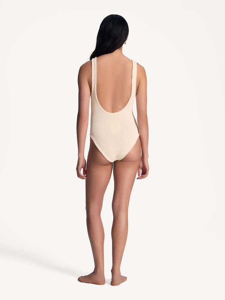 Hunza G Natural Domino Crinkle Swimsuit - Image 2 of 5