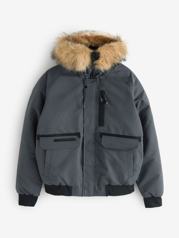 Zavetti Canada Grey Abelli 2.0 Hooded Bomber Jacket - Image 1 of 1