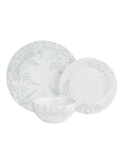 Mary Berry 12 Piece Green Botanical Dinner Set - Image 2 of 8