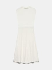Mint Velvet White Textured Midi Dress - Image 8 of 8