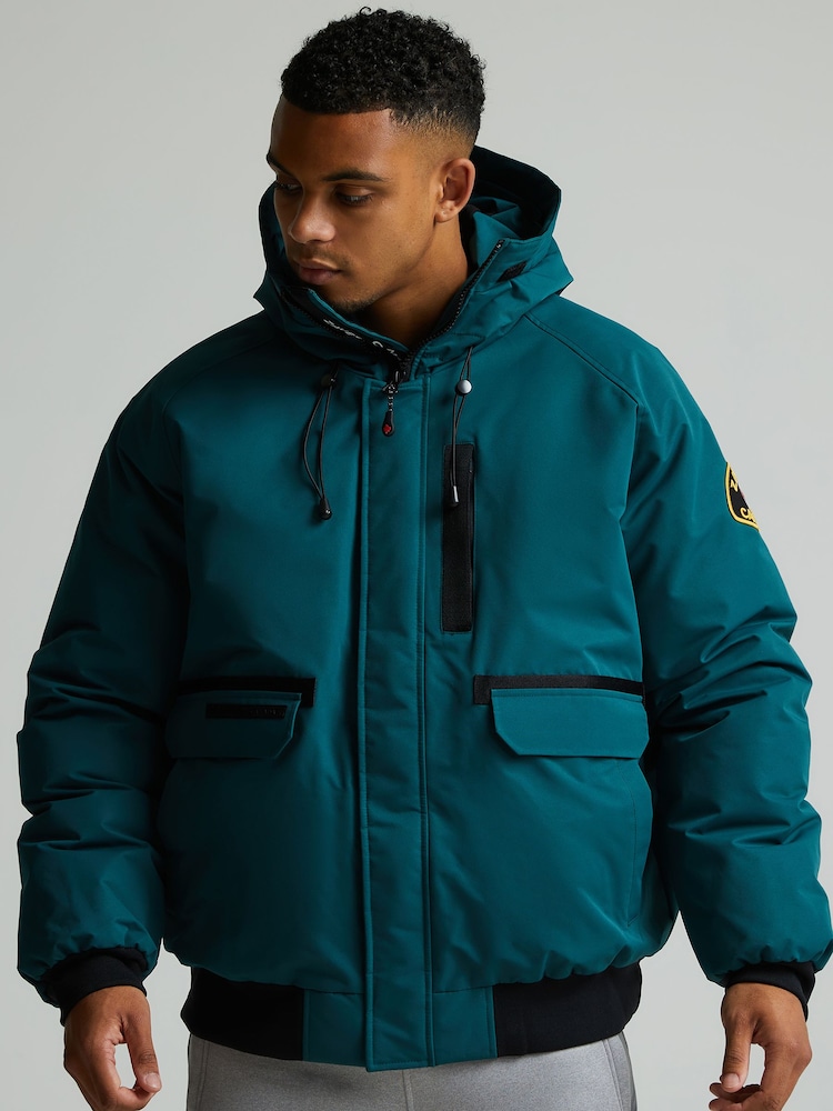 Zavetti Canada Blue Abelli 2.0 Hooded Bomber Jacket - Image 5 of 5 Zavetti Canada Blue Abelli 2.0 Hooded Bomber Jacket - Image 5 of 5