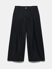 Mint Velvet Black Linen Cropped Trousers - Image 7 of 8