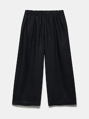 Mint Velvet Black Linen Cropped Trousers - Image 8 of 8