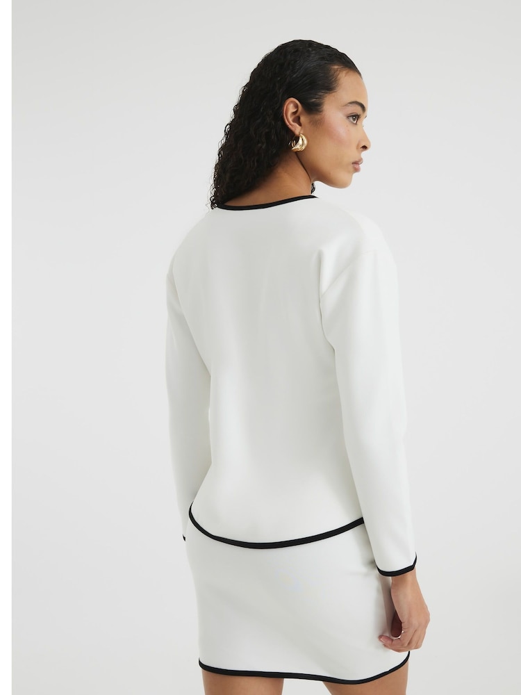 River Island White Tipped Asymmetric Jacket - Image 2 of 4