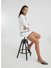 River Island White Tipped Asymmetric Jacket - Image 3 of 4