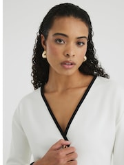 River Island White Tipped Asymmetric Jacket - Image 4 of 4