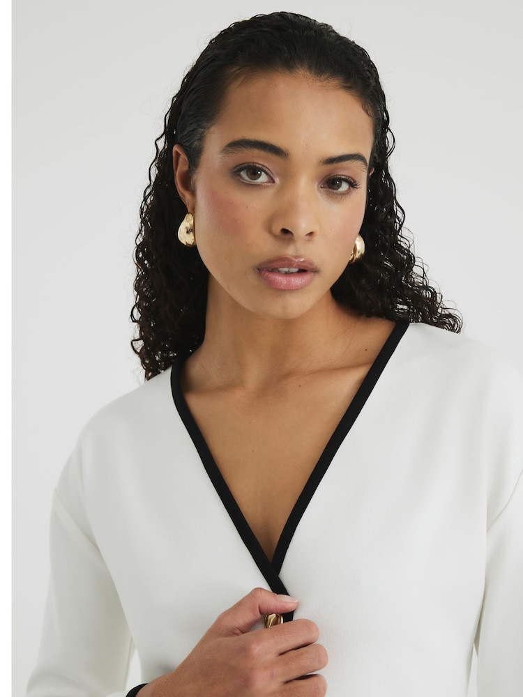 River Island White Tipped Asymmetric Jacket - Image 4 of 4