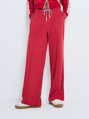 River Island Red Side Stripe Wide Leg Joggers - Image 1 of 6