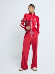 River Island Red Side Stripe Wide Leg Joggers - Image 2 of 6